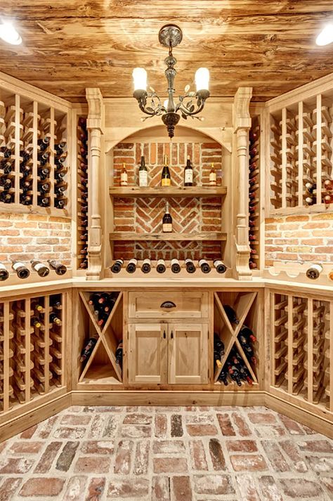 4 Wine Cellars That Show Face Brick At Its Finest Bar In Basement, Wine Cellar Inspiration, Diy Wine Cellar, Wine Shop Interior, Wine Room Ideas, Bar Lounge Room, Wine Restaurant, Wine Cellar Racks, Wine Cellar Ideas