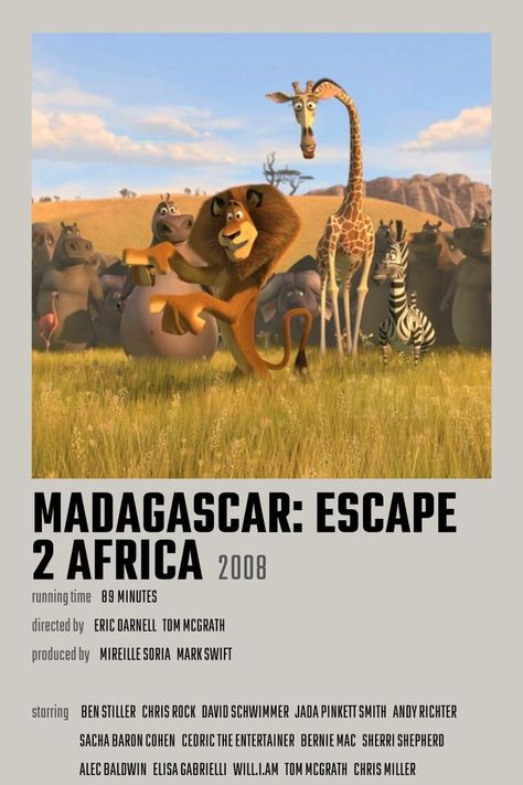 Madagascar: Escape 2 Africa Movie Poster Madagascar Escape 2 Africa, Madagascar Movie, Cedric The Entertainer, Penguins Of Madagascar, Ben Stiller, New Movies To Watch, Movie Poster Wall, Dreamworks Animation, 2 Movie