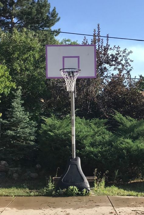 Diy Basketball, Portable Basketball Hoop, Basketball Backboard, Basketball Goals, Basketball Hoops, Construction Adhesive, Cinder Block, Paint Line, Basketball Hoop