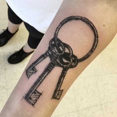 Medieval Tattoo, Key Tattoos, Key Tattoo, Ink Blot, Dark Tattoo, Deathly Hallows Tattoo, Infinity Tattoo, Blackwork, Triangle Tattoo