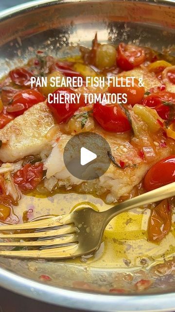 Basa Fillet Recipes, Basa Fish Recipes, Grilled Fish Fillet, Fish Fillet Recipe, Snapper Recipes, Fry Fish, Seared Fish, Pan Fried Fish, Cherry Tomato Sauce