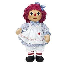 Raggedy Ann, Red, Hair, White