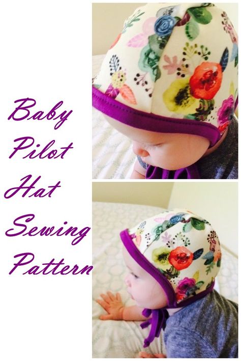 Baby pilot hat sewing pattern in four sizes from newborn to 18 months. Why not make this wonderful aviator hat for your little treasure? It's perfect for those outdoor trips. #SewModernKids #SewingForBabies #BabySewingPattern #BabyHatSewingPattern #SewABabyHat Pilot Hat Pattern, Baby Hat Sewing Pattern, Pilot Baby, Hat Sewing Pattern, Pilot Hat, Baby Helmet, Hat Sewing, Sew Baby, Baby Winter Hats