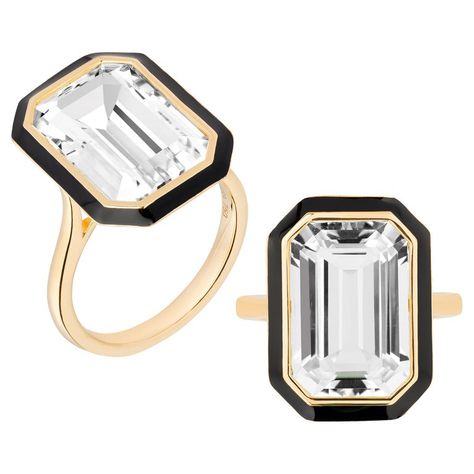 Secret Engagement, Yellow Diamond Jewelry, Onyx Diamond Ring, Geometric Stone, Jewelry Sketch, 5 Year Plan, Emerald Cut Ring, Rings Women, Accesories Jewelry