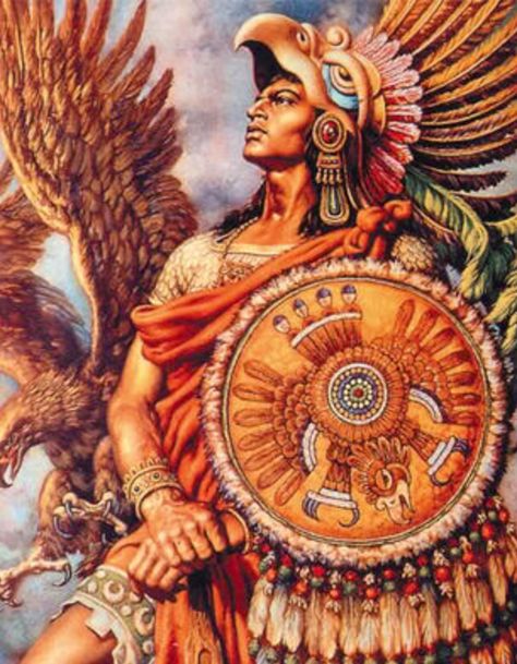 Cuauhtemoc Moctezuma was the emperor of the Aztecs Jesus Helguera, Art Chicano, Jorge Gonzalez, Latino Art, Ancient Aztecs, Aztec Culture, Mayan Art, Aztec Tattoo, Aztec Warrior