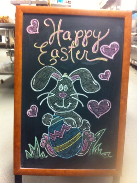 Easter Chalk Art, Easter Chalkboard Art, Spring Chalkboard, Easter Chalkboard, Chalkboard Wall Art, Chalkboard Doodles, Easter Drawings, Boards Ideas, Chalkboard Drawings