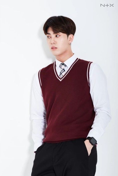 Yunhyeok ~ Ntx Check more at https://howcandothis.com/manstyle/yunhyeok-ntx/ Korean Uniform School, Private School Uniforms, Vest Outfits Men, School Uniform Accessories, Boys School Outfits, Academy Uniforms, School Uniform Fashion, School Uniform Outfits, Boys Uniforms