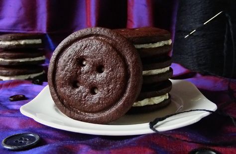 This idea has been filed away in my head for several months now. I’ve been wanting to make home made Oreo cookies for some time and I bookmarked a few recipes which looked interesting and had some really positive comments. When my daughter said she’d like a Coraline themed birthday party this year I thought...Read More » Button Cookies, Oreo Cookie Recipes, Dinner And A Movie, Positive Comments, Homemade Cookies, Themed Birthday Party, Oreo Cookies, In My Head, Coraline