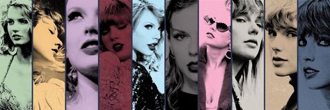 Taylor Swift Cover Photo Twitter, Taylor Swift Google Slides, Taylor Swift Each Era, Taylor Swift Rectangle Widget, Taylor Swift Banner Aesthetic, 1024 X 576 Youtube Banner Taylor Swift, Horizontal Poster Aesthetic, Taylor Swift Horizontal Pictures, Taylor Swift Youtube Banner