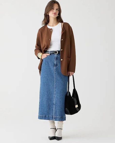 We Tried the 7 J.Crew Finds Sofia Richie Would Love | Who What Wear Jcrew Fall, Fall Shopping List, 2023 Travel, Looks To Recreate, Outfit Ideas 2024, Peplum Blazer, Cognac Color, Single Button Blazer, Sweater Blazer