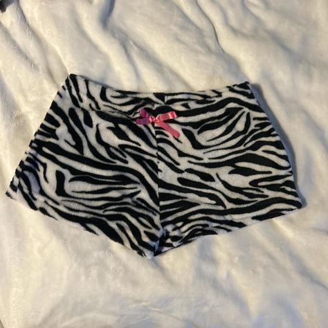 Fuzzy Zebra pajama shorts - Depop Cute Sleep Shorts, Zebra Print Shorts, Cute Sleep, Sleep Shorts, Print Shorts, Pajama Shorts, Zebra Print, Sweater Skirt, Printed Shorts