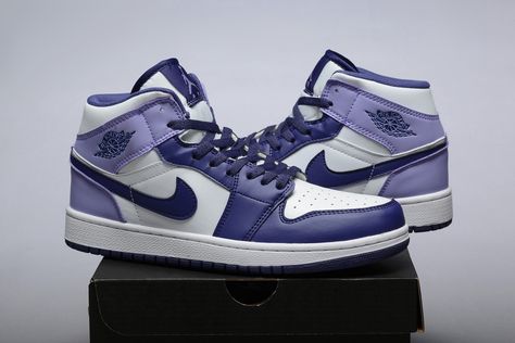 Jordan Air Jordan 1 Mid "Sky J Purple 👉Available Now👈 ➡️DM for more details and Price ➡️Payment method PayPal ➡️Delivery all over the world 🌎 Jordan 1 Light Purple, Air Jordan 1 Mid Violet, Jordan 1 Mid Edge Glow, Air Jordan 1 Mid Purple, Jordan 1 Pirple, Air Jordan 1 Mid, Jordan 1, Air Jordans, Bags Designer