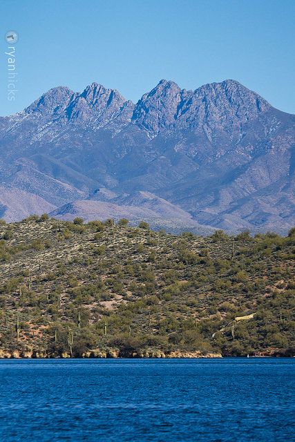 Four Peaks Arizona, Arizona Mountains Landscapes, Spiky Mountains, Arizona Scenery, Arizona Lakes, Vintage Arizona, Superstition Mountains, Uintah Mountains Utah, Dry Heat