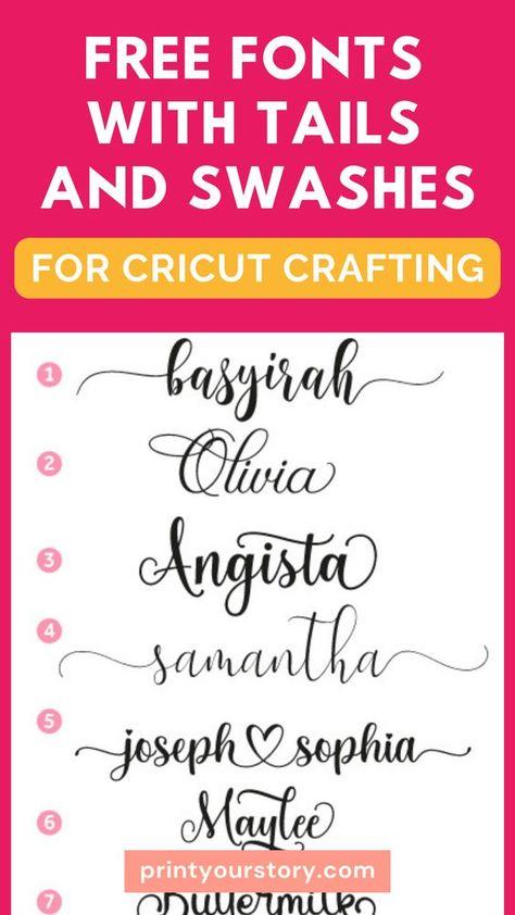 Free Fonts with Swashes and Tails for Cricut – Print Your Story Free Font Font fonts #font #fonts #freefont 11.677 Fonts With Tails Dafont, Fonts With Swashes, Free Font With Tails, Cricket Hacks, Letters Tattoo, Fonts Ideas, Fonts Style, Letters Ideas, Free Fonts For Cricut