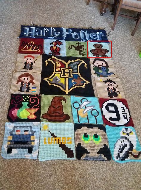 Harry Potter C2c, Crochet Harry Potter, Harry Potter Knit, Harry Potter Blanket, Harry Potter Quilt, Crochet C2c Pattern, C2c Patterns, Stile Harry Potter, Harry Potter Crochet