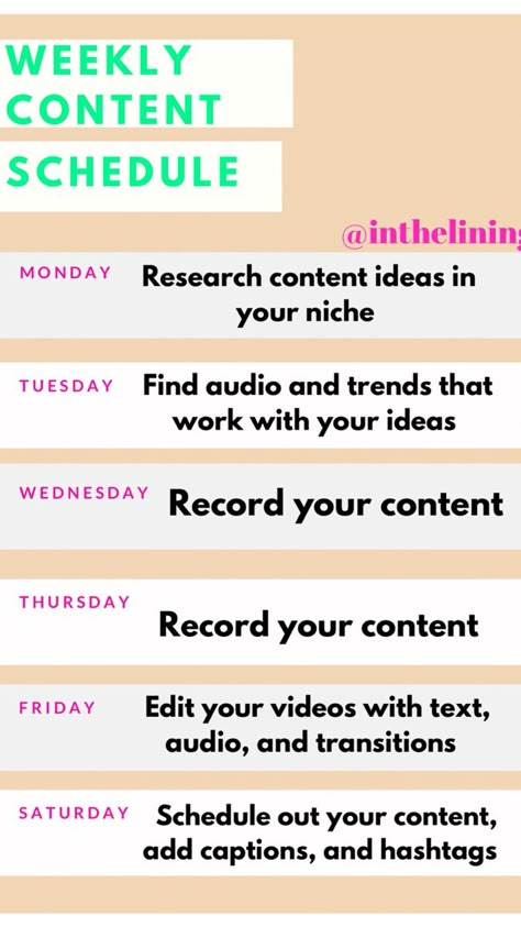 #contentcreator #tiktokgrowth2022 #socialmediatips #socialmediagrowth2022 #influencer #contentcreatortips2022 Content Creating Schedule, Social Media Content Schedule, Content Inspiration Social Media, Social Media Marketing For Beginners, Tiktok Content Schedule, Content Creator Weekly Schedule, Content Batching Schedule, Inspiring Content Ideas, Influencer Schedule