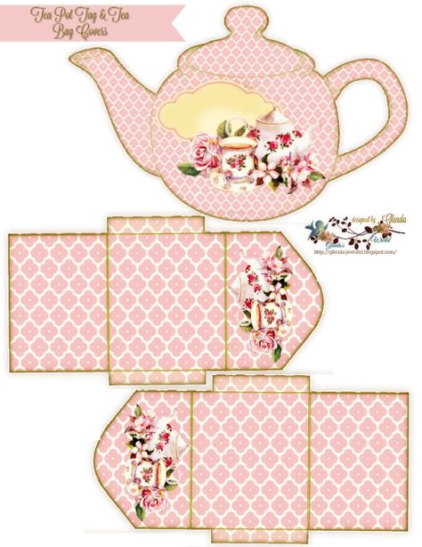 Pot Template, Cute Tea Pot, Scrapbook Graphics, Tea Crafts, T Bag, My Tea, Gift Card Boxes, Thanksgiving Traditions, Tea Bag Holder