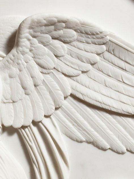 Wings Sculpture, Hermes Aesthetic, Deer Antler Crafts, Cowboy Nails, Antler Crafts, White Angel, Texture Paint, Plaster Art, Art Galleries