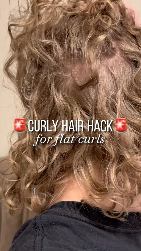 will you try this curly hair hack?! for best results, make sure to use a heat protectant and diffuse the bottom section on medium/high… | Instagram Layered Curly Hairstyles, 3a Curls, Diy Curls, Curly Hair Styling, Hair Tricks, Hair Pics, Hair Hack, Layered Curly Hair, Curly Hair Problems