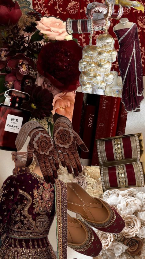 Maroon Aesthetic, Aesthetic Indian, Indian Culture And Tradition, Desi Dress, Desi Love, Indian Colours, Dream Wedding Decorations, Wedding Planning Decor, Desi Bride