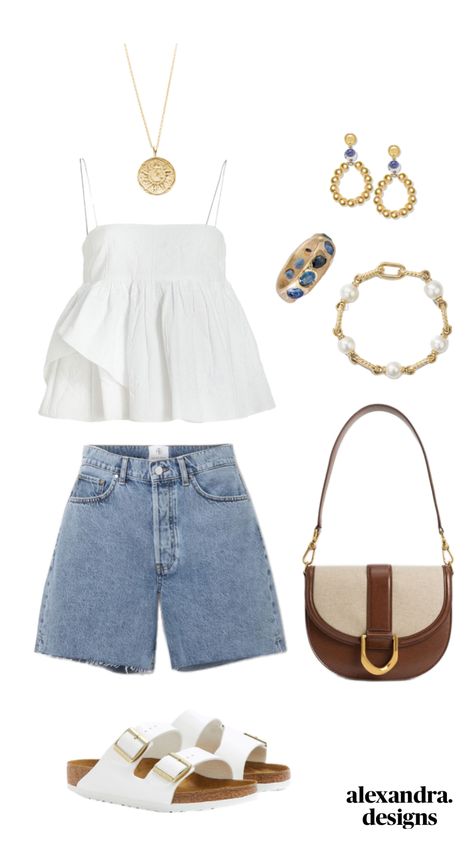 summer outfit! • #outfit #summer #outfitcheck #coastal #beach Cali Outfits Summer Casual, Summer 2025 Beach Outfits, Cute Put Together Outfits Summer, Costal Vacation Outfits, Coastal Jeans Outfit, Summer Outfit Hat, Honeymoon In Hawaii Outfits, South Korean Outfits Summer, Maine Summer Outfit Ideas