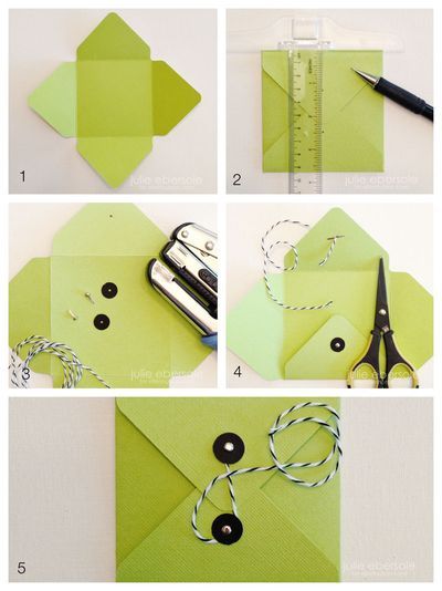 Great tutorial for creating envelopes using a string closure. Envelope Closure Ideas, How To Make Envelope, Ring Pop Valentine, Making Envelopes, Diy Locker, Men Stone Bracelet, Fancy Envelopes, Origami Envelope, Pocket Envelopes