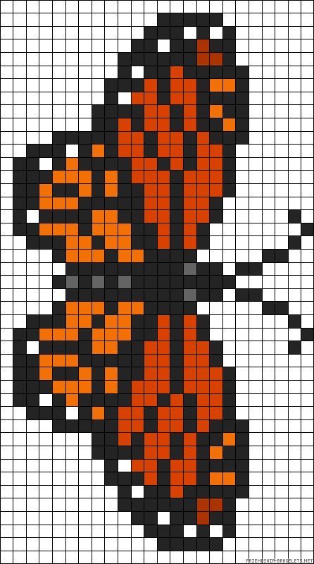 Crochet Butterfly Pattern, Easy Perler Bead Patterns, Native Beading Patterns, Cozy Crochet Patterns, Pixel Crochet, Pixel Art Grid, Pixel Art Design, Pixel Art Pattern, Perler Patterns