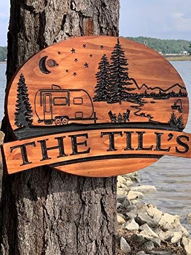 RV Sign Personalized RV Sign Camper Sign RV Flag Campground Sign Fifth Wheel Sign Camping Decor RV Decor, #Ad #Personalized, #Sponsored, #Camper, #RV, #Sign Hand Carved Wood Signs, Campsite Wedding, Rv Signs, Camper Signs, Lake House Signs, Red Cedar Wood, Rv Makeover, Cabin Signs, Carved Signs