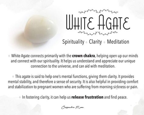 White Agate Meaning, Agate Stone Meaning, Witchy Crystals, Agate Meaning, Crystal Grids, Gemstone Meanings, Crystal Choker Necklace, Crystal Therapy, Crystal Healing Stones