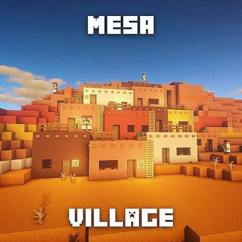 2,632 Likes, 19 Comments - Minecraft Builds & Tutorials (@minecraftbuildstutorial) on Instagram: “Mesa village! 🤩 ————————————————————— Follow @minecraftbuildstutorial Follow…” Minecraft Mesa Build Ideas, Mesa Village Minecraft, Minecraft Village Renovation, Minecraft Mesa Village, Mesa Minecraft Builds, Mesa Builds Minecraft, Mesa Minecraft House, Mesa House Minecraft, Minecraft Mesa Build