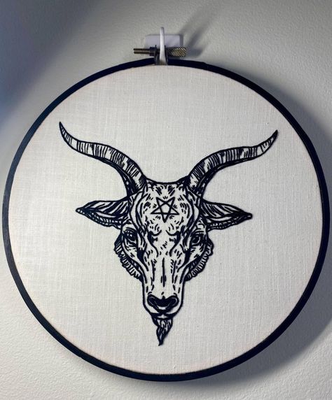 Baphomet Embroidery, Satanic Embroidery, The Last Of Us Embroidery, Occult Embroidery, Pentagram Embroidery, Creepy Embroidery, Edgy Embroidery, Grunge Embroidery, Horror Embroidery