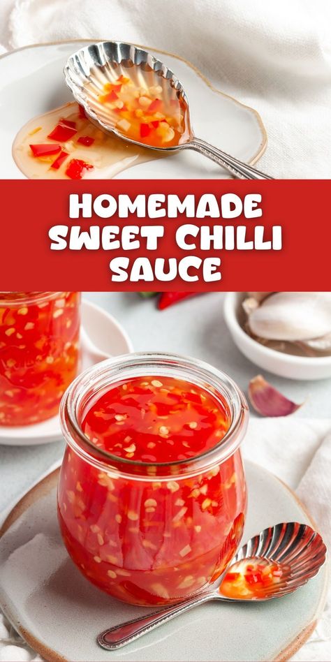 You will find many ways in which to enjoy my homemade Sweet Chilli Sauce and you will be pleasantly surprised how easy it is to make. It is made from ingredients that are readily available and, as with all foods that we make ourselves, we can control the quality of the ingredients which we use. It is certain to become a staple condiment in your home! Best Green Salad Recipes, Cowboy Butter Sauce, Best Green Salad, Sweet Chilli Sauce Recipe, Chilli Sauce Recipe, Sweet Red Chili Sauce, Preserve Recipes, Homemade Sweet Chili Sauce, Steak Sauces