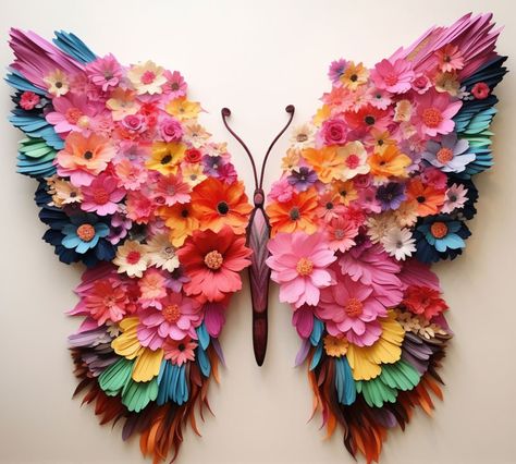 How To Host a Butterfly Theme Fundraiser - Murad Auctions Butterfly Wing Photo Backdrop, Butterfly Modern Art, Paper Mache Butterfly, How To Make A Butterfly Out Of Paper, Butterfly Made Of Flowers, Flower Party Theme, Wall Decoration Ideas With Paper, Event Decoration Ideas, Diy Butterfly Decorations