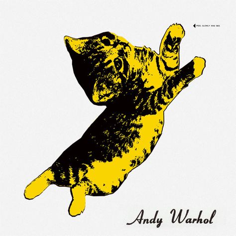 Andy Warhol, A Cat, Black Cat, Velvet, Yellow, Black