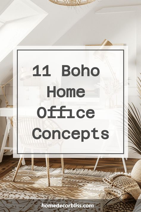 boho home office Home Office Boho Chic Bohemian, Boho Office Inspiration, Small Boho Office Ideas, Boho Home Office Inspiration, Boho Home Office Ideas, Boho Office Space Workspaces, Boho Office Room, Earthy Office, Work Office Decor Ideas