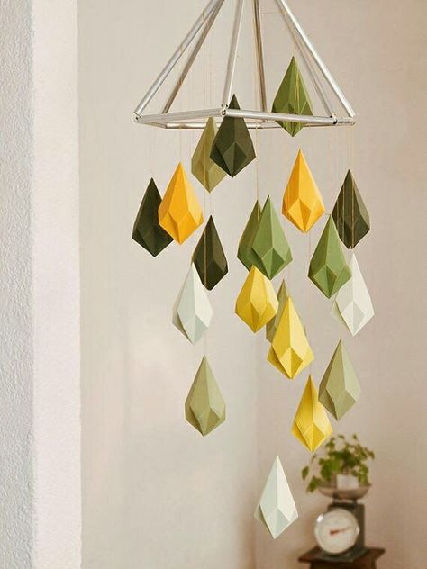 Diy Origami Decor, Diy Origami Home, Diy Origami Home Decor, Napkin Origami, Floating Art, Origami Home Decor, Origami Decor, 3d Templates, Origami Mobile