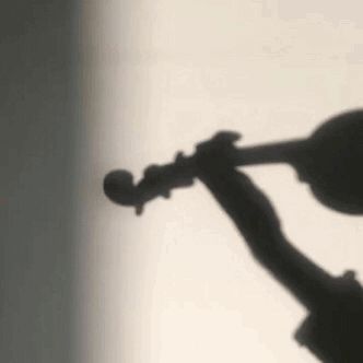 The Shadow, Violin, Wall, White