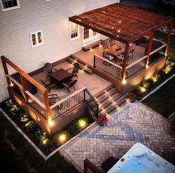 Deck Remodel, Deck Layout, Backyard Layout, Backyard Oasis Ideas, Patio Deck Designs, Outdoor Patio Designs, Deck Designs Backyard, Backyard Renovations, Backyard Remodel