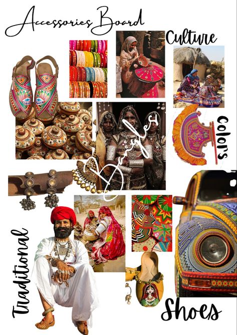 Rajasthan Inspired Fashion, Rajasthan Mood Board Fashion, Rajasthani Mood Board, Fashion Portfolio Layout Mood Boards, Rajasthan Mood Board, Theme Board Fashion Portfolio, Traditional Mood Board, Banjaran Fashion, Fashion Design Inspiration Board