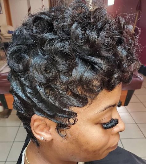 20 Finger Waves Hairstyles for Black Women to Rock – HairstyleCamp Black Finger Waves For Black Women, Finger Waves For Black Women Dark Skin, Finger Waves On Medium Length Hair, Finger Wave Hairstyles For Long Hair, Fingers Waves For Black Women, Wave Hairstyles For Black Women, Finger Waves For Black Women, Weave Hairstyles For Black Women, Wavy Weave Hairstyles