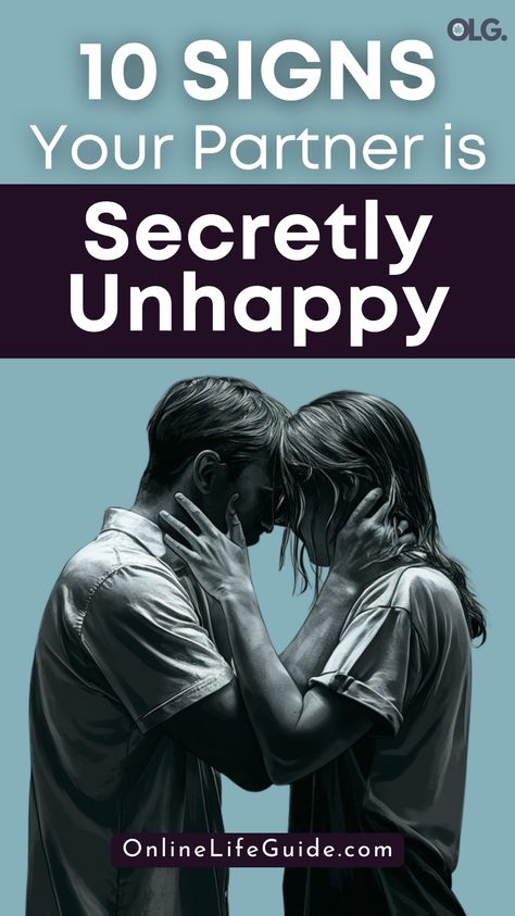 Is your partner acting a little off lately? Notice subtle changes in their behavior? This guide reveals the 10 most common signs that your partner might be feeling unhappy in the relationship or in general. Don't let unspoken feelings damage your relationship. Learn how to open up and support each other through these tough times. Non Monogamous Relationship, Feeling Unheard In A Relationship, Ways To Express Love, Relationship Mistakes, Me And My Man, Feeling Unwanted, Feeling Disconnected, Highly Sensitive People, Life Guide