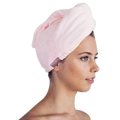 Amazon.com : Kitsch Microfiber Hair Towel Wrap for Women, Hair Turban for Drying Wet Hair, Easy Twist Hair Towels (White) : Beauty Towel For Hair, Hair Turban Towel, Microfiber Towel Hair, Hair Plopping, Hair Drying Towel, Microfiber Hair Towel, Hair Towels, Dry Curly Hair, Hair Towel Wrap