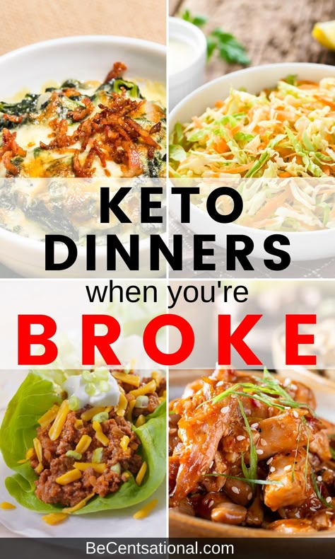 These frugal fast and easy keto dinners are a great healthy step towards improving your health and help you lose weight fast. They are budget friendly too. keto recipes for a meal prep lunch. These easy keto lunch ideas are great to take to work on the ketogenic diet. The healthy meal prep ideas are low carb, gluten free, and some are paleo and vegetarian too. #ketogenicdiet #ketodinners #ketomeals Easy Simple Keto Meal Plan, Cheap Lazy Keto Meals, Low Carb On A Budget Meals, Easy Simple Keto Recipes, Healthy Meals For Two On A Budget, Easy Low Carb Dinners For 2, Cheap High Protein Low Carb Meals, Easy Low Carb High Protein Dinner, Cheap Keto Meals For Family