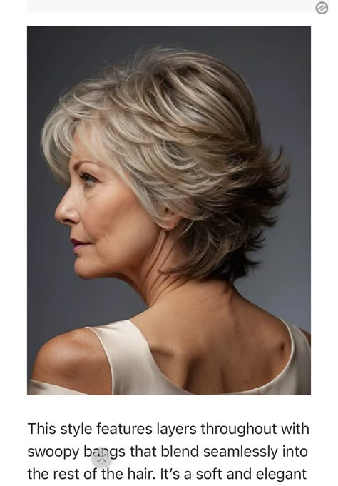 Layered Shag Hairstyles Short, Short Hair With Long Sideburns, Short Hair Curly Styles Soft Waves, Hair Shapes, Flippy Hair, Haircuts 2024, Choppy Haircuts, Going Grey, Layered Haircuts For Medium Hair