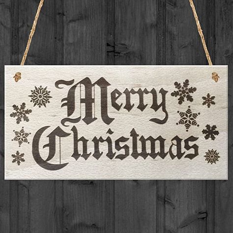 Red Ocean Merry Christmas Wooden Plaque Tree Decoration Snowflake Xmas Sign Gift Present: Amazon.co.uk: Kitchen & Home Christmas Wooden Signs, Letter Ornaments, Red Ocean, Christmas Stencils, Merry Christmas Sign, Christmas Wood Crafts, Rustic Shabby Chic, Wooden Plaques, Christmas Wood