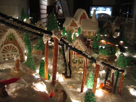 gingerbread ski lift | Stroudsburg, Pennsylvania. | Gail Edwin Aguiar | Flickr Gingerbread House Designs, Ski Hill, Ski Lodge, Ski Lift, Holiday Treats, Gingerbread House, Pennsylvania, Gingerbread, Skiing