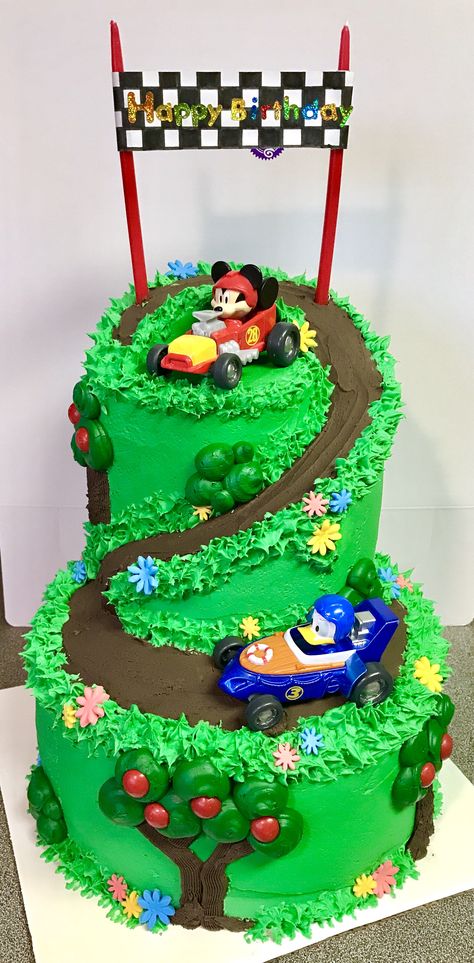 Mickey and the Roadster Racers Birthday Cake Mickey Mouse Roadsters Birthday Cake, Mickey Mouse Roadsters Birthday, Mickey Racers Birthday Cake, Mickey Racer Cake, Mickey Mouse Roadster Cake, Mickey And The Roaster Racers Birthday, Mickey And The Roadster Racers Cake, Mickey Roadster Racers Birthday Cake, Roadster Racers Birthday Cake