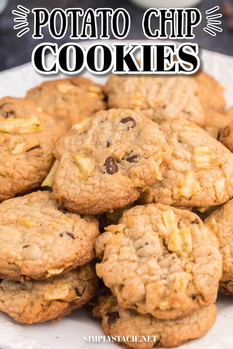 Butter Ball Cookies Recipe, Chip Recipes, Potato Chip Recipes, Potato Chip Cookies, Southern Cooking Recipes, Macros Diet, Best Cookie Recipe, Dessert Bar Recipe, Potato Chip