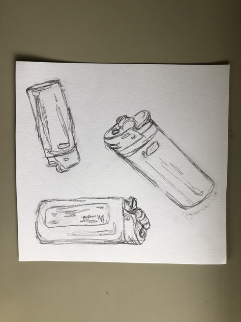 Lighter Drawing Realism, Drawings Of Lighters, Biro Sketches Simple, Ciggerette Aesthetic Drawing, Easy Lighter Drawing, Box Of Ciggarates Drawing, Lighters Drawing, A Lighter Drawing, Drawing Of A Lighter