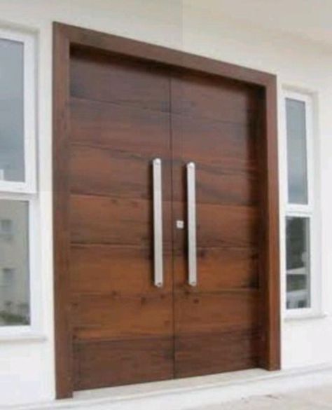 Single Main Door Designs, Home Window Grill Design, Wooden Door Entrance, Wooden Double Doors, Modern Entrance Door, House Main Door Design, Main Entrance Door Design, Front Door Design Wood, Double Doors Interior